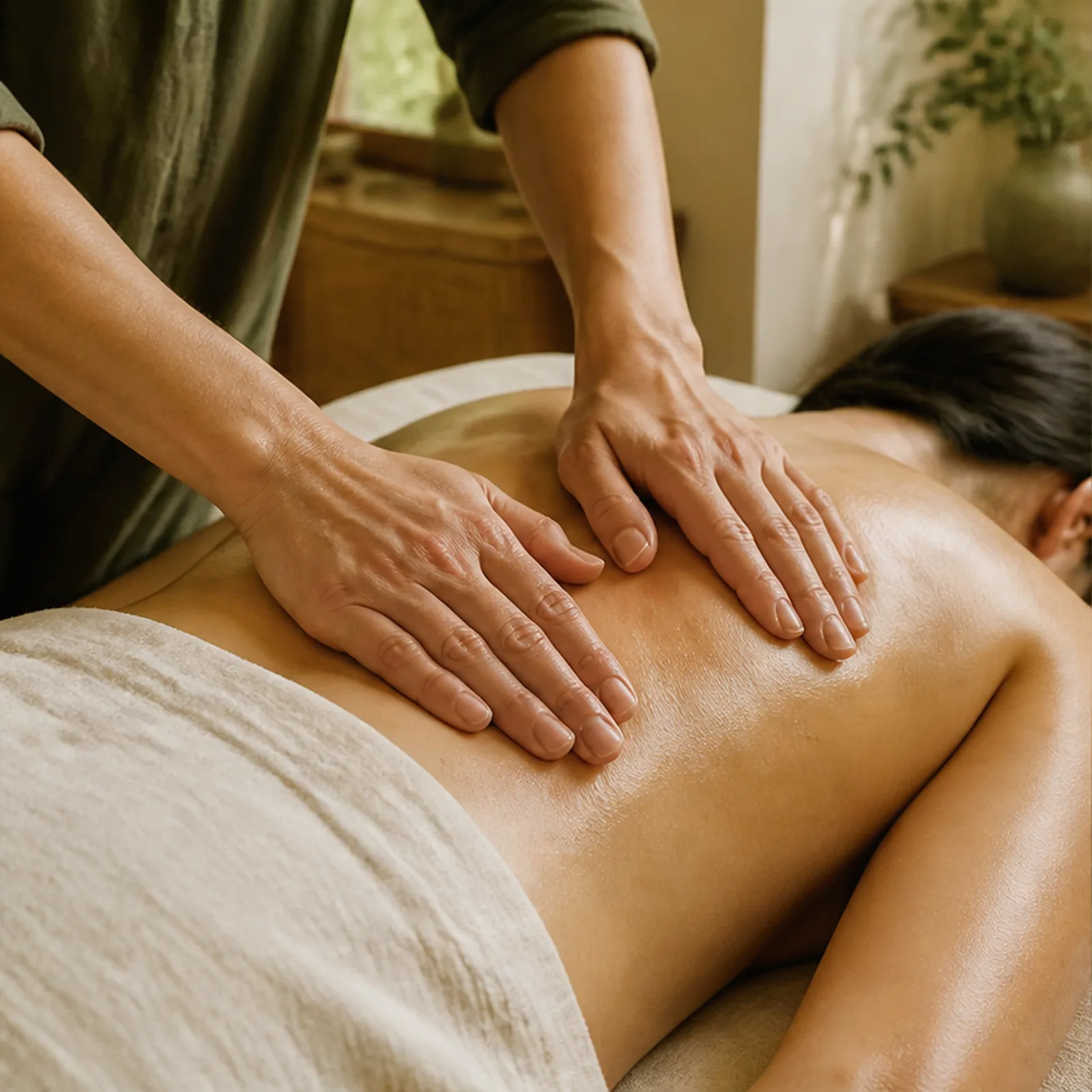 Klassische Massage der Rückenmuskulatur